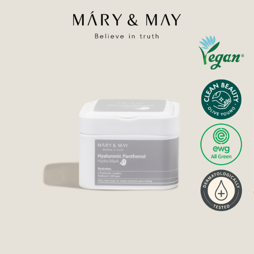 Mặt Nạ Giấy Dưỡng Ẩm Mary&May Hyaluronic Panthenol Hydra Mask (30 miếng) |  Lazada.vn