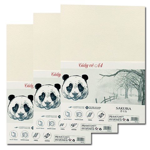 Giấy vẽ a4 sakura 20 tờ