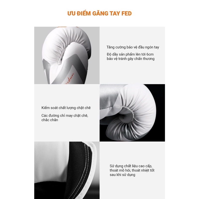 Găng tay boxing Cao Cấp FED 6oz