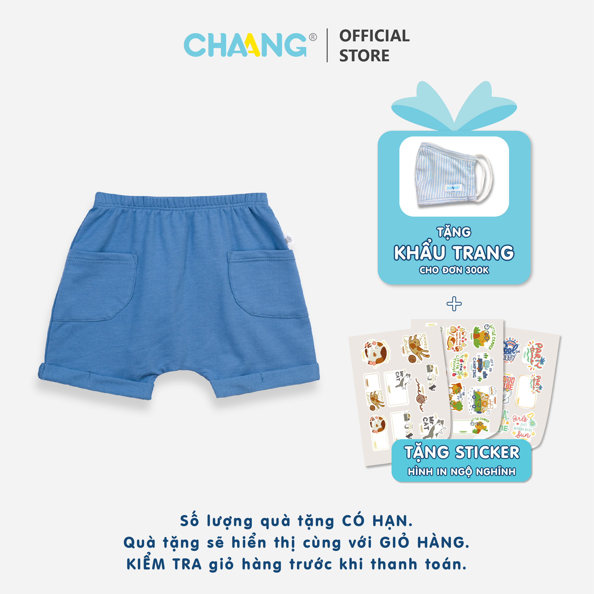 [CHAANG] Quần cộc bom bé trai Spring Chaang