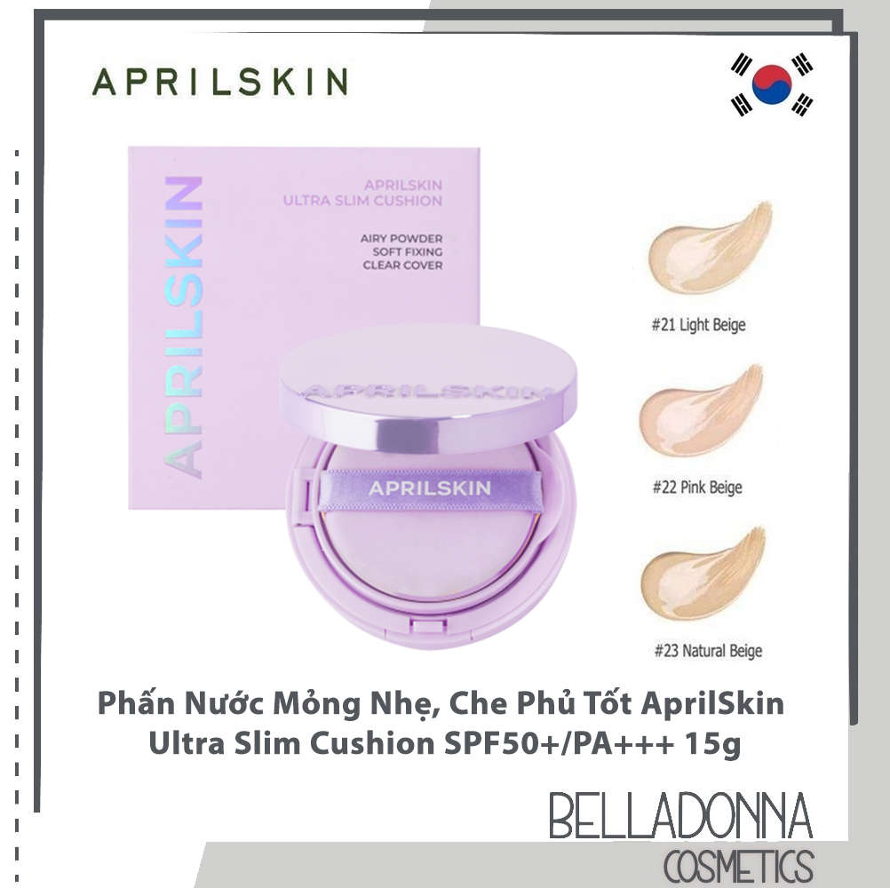 Phấn nước mỏng nhẹ, che phủ tốt aprilskin cushion spf50+/pa+++ 15g