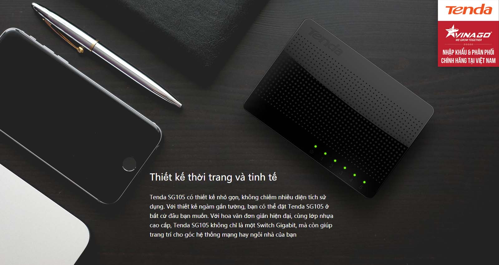 Tenda SG105 - Switch 5 cổng Gigabit - Bảo Hành 36 Tháng