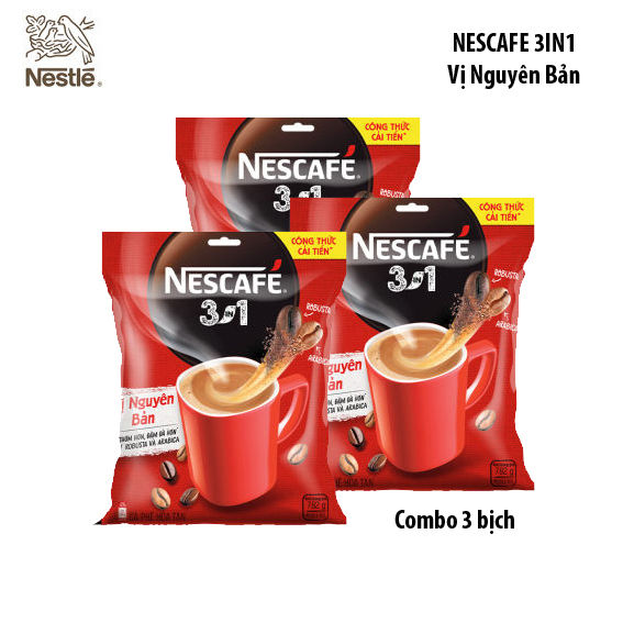Combo 9 bịch nescafe đen/xanh đậm/đỏ date mới