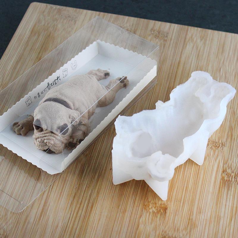 Nổi Danh Trên Mạng 3D Lập Thể Chó Shar PEI Bánh Mousse Bánh Bộ Tạo Khuôn Hình Bẩn Bẩn Chó Kem Sô Cô La Silicone Bánh Mousse Bộ Tạo Khuôn Hình