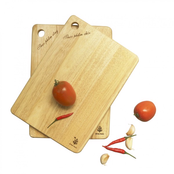 Set of 2 Cutting Board live, nine | Mina shop Q12 Wood Đức into-05331, rubber wood KT 31x22x1.5 cm, set 2 piece