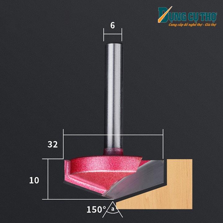 [Chính hãng] Mũi CNC vát cốt 6mm Tideway LC0301