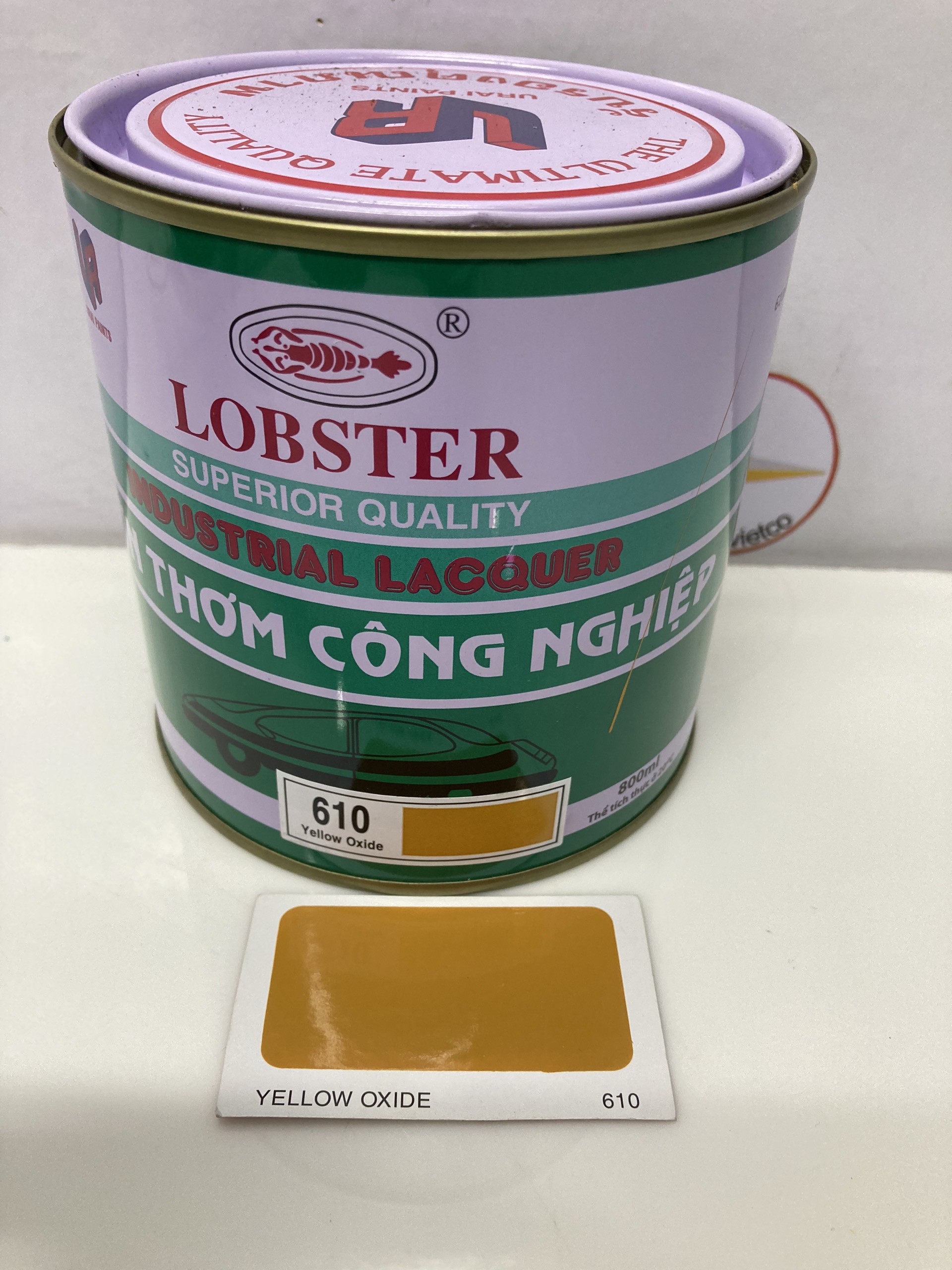 Sơn nhanh khô, sơn thơm công nghiệp màu vàng Lobster 610  800ML