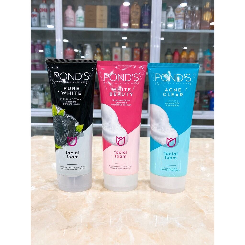 Sữa rửa mặt Pond than hoạt tính Pure White 100g