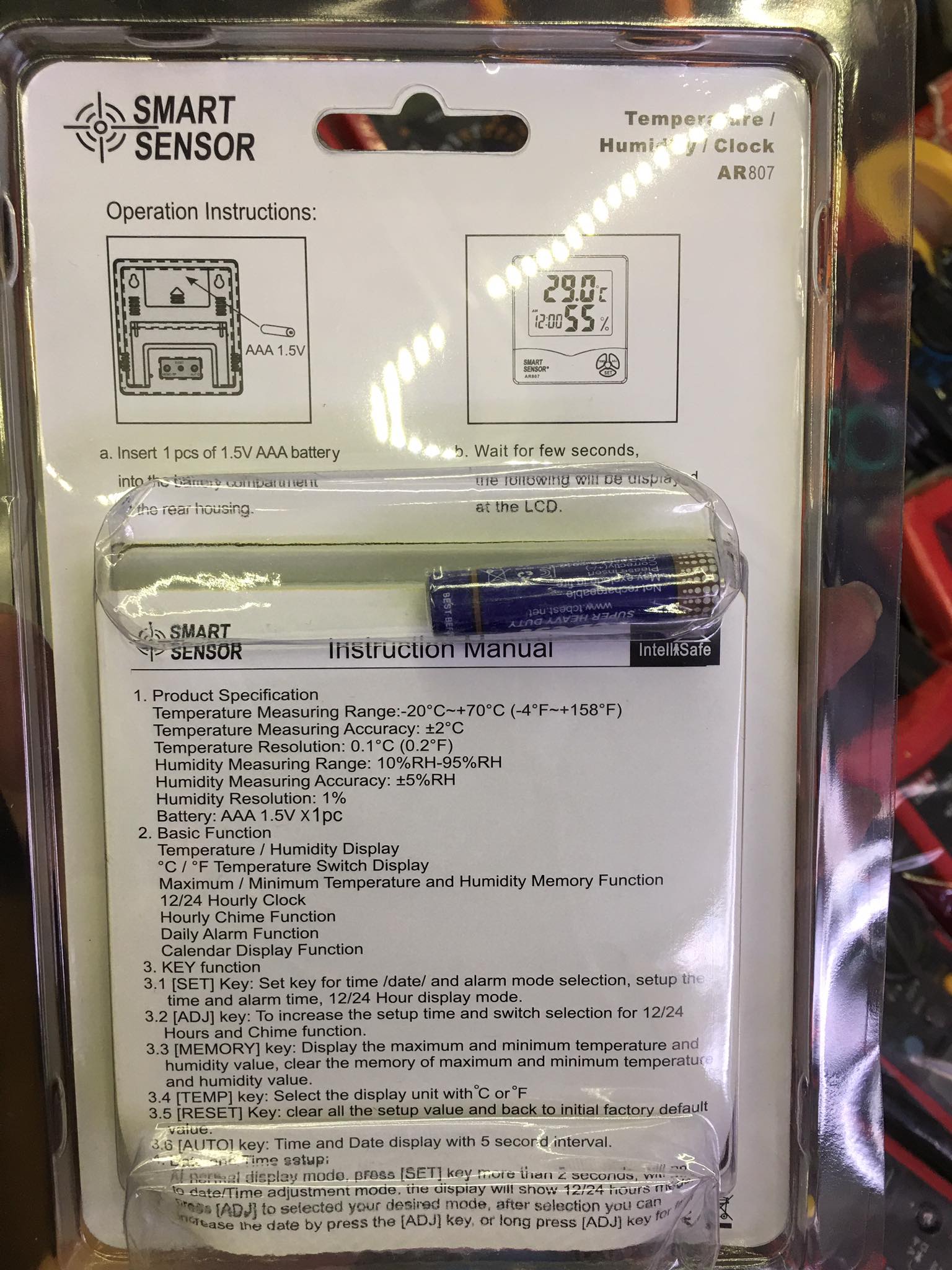 Đo nhiệt độ độ ẩm AS807