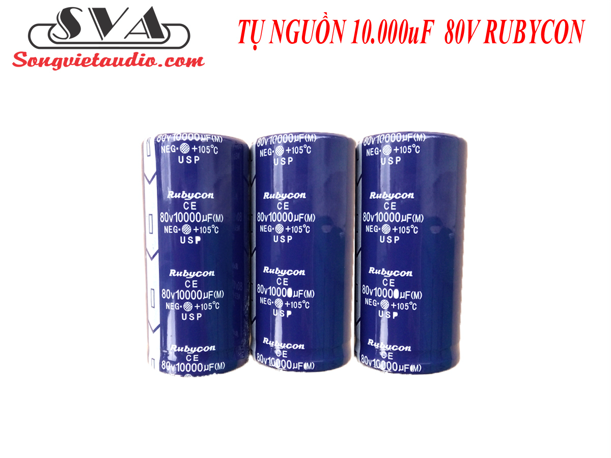 TỤ NGUỒN 80V 10000 uF RUCYCAN/ RUBICON - 1 TỤ
