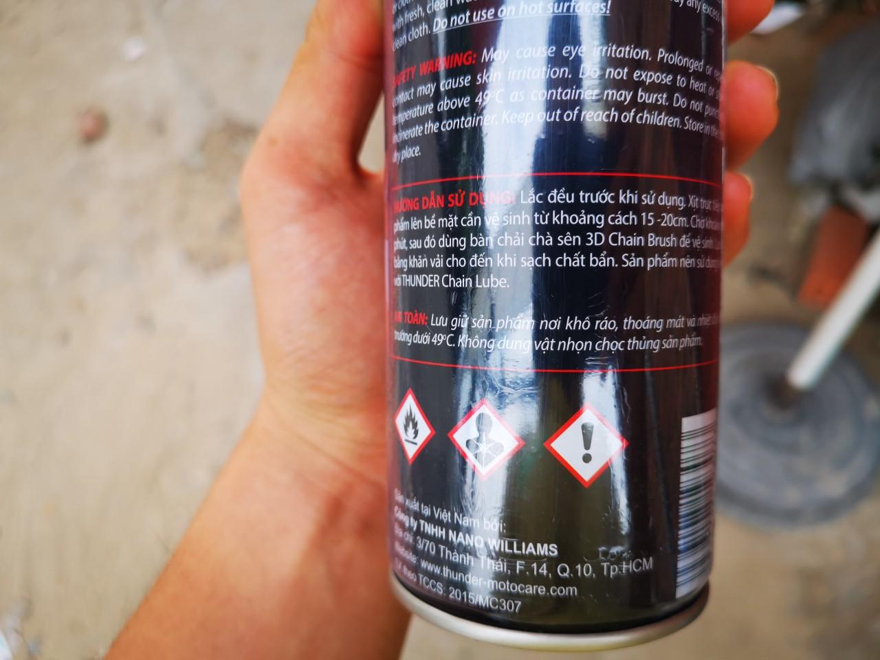 Dung Dịch Vệ Sinh Rửa Sên Xe Thunder MC-40 Chain Cleaner 400ml