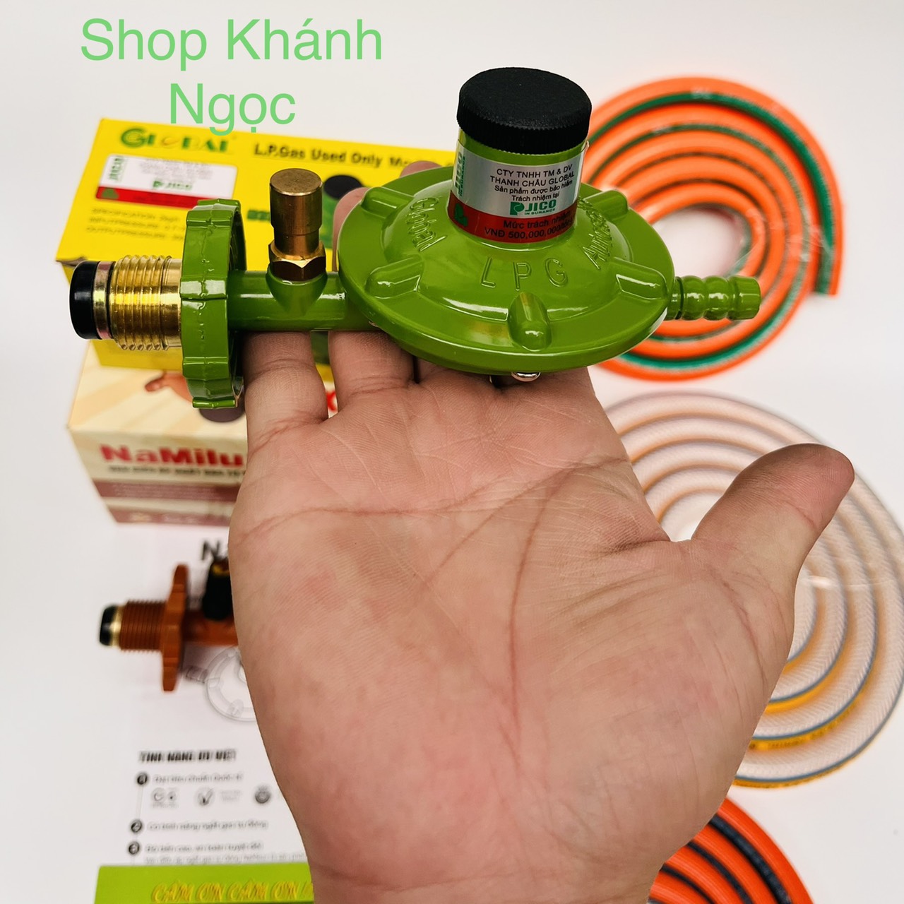 Bộ Van Dây Gas Tự Ngắt gas phổ thông ( lắp bình xám) = cổ dê