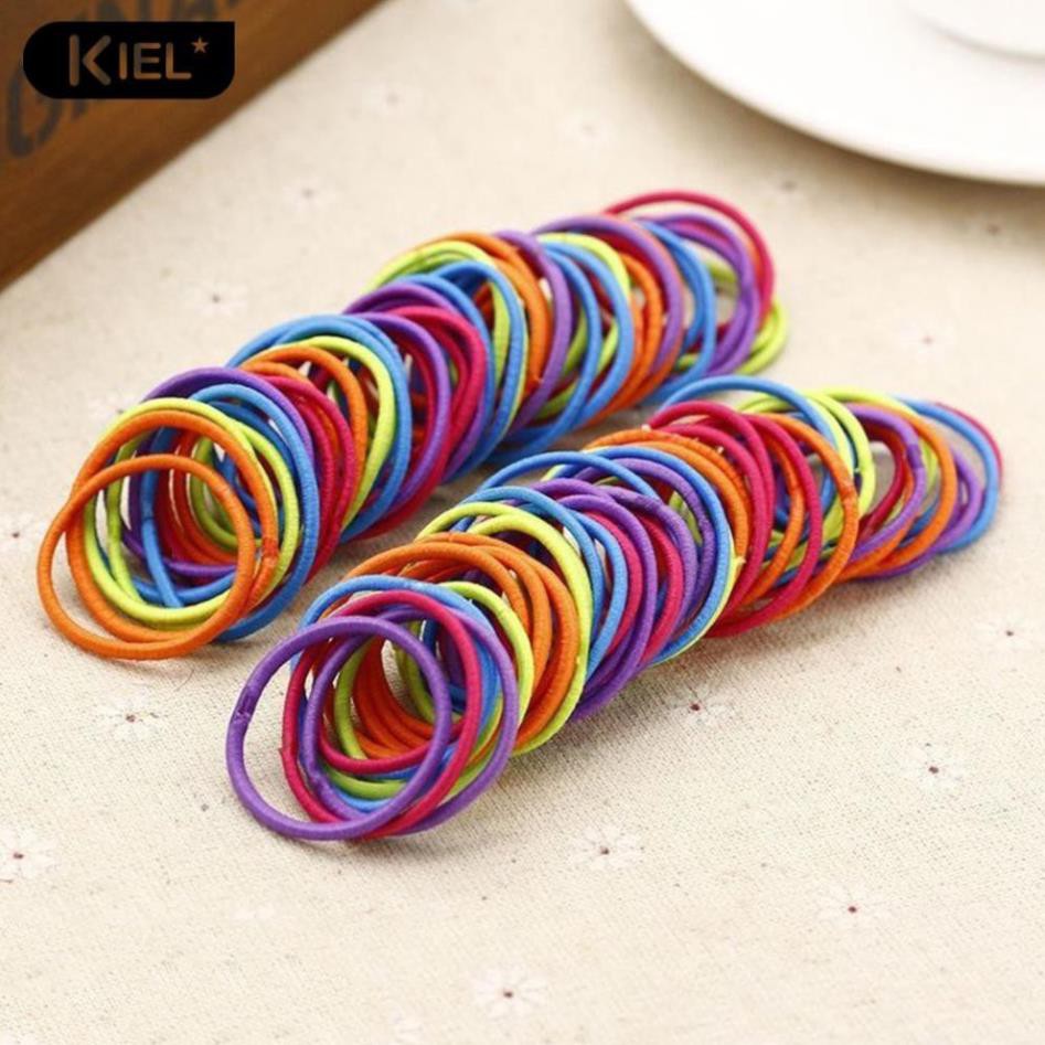 Set 100 dây chun buộc tóc cho bé gái (mẫu mới)