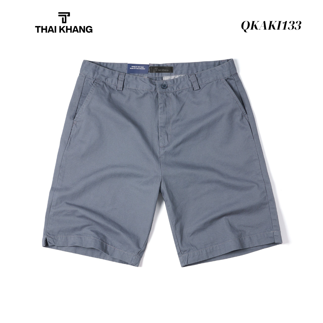 Quần short kaki nam thái khang vải cotton dày mềm qkaki13