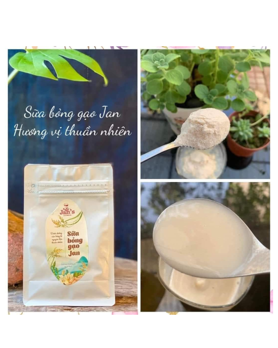 Sữa Bỏng Gạo Jan’s Túi 300gr Bữa sáng tiện lợi Bữa phụ đủ chất Thơm ngon, dễ tiêu, giàu dinh dưỡng Koshka Home