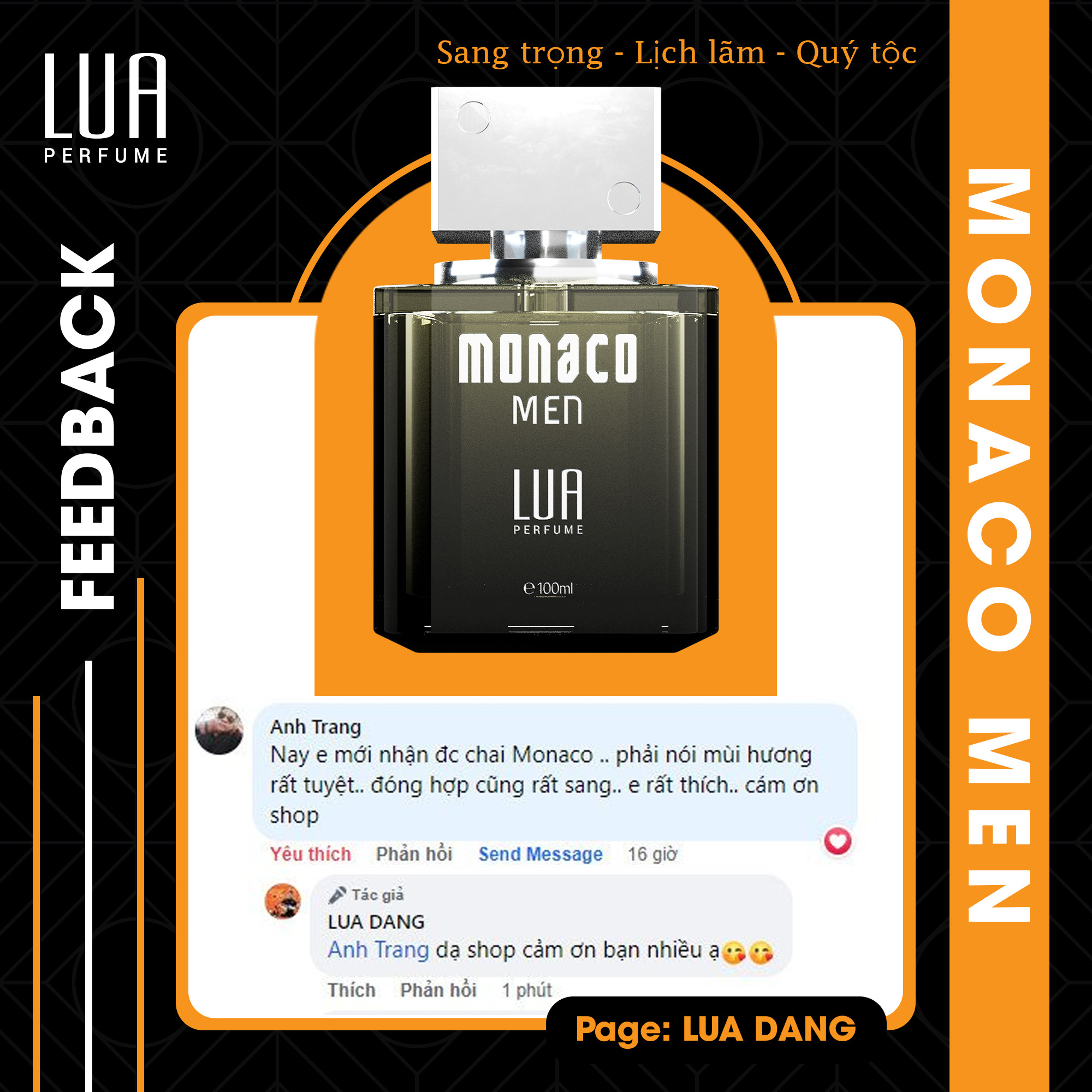 Nước Hoa Nam Monaco Men 100ml LUA Perfume Chính Hãng