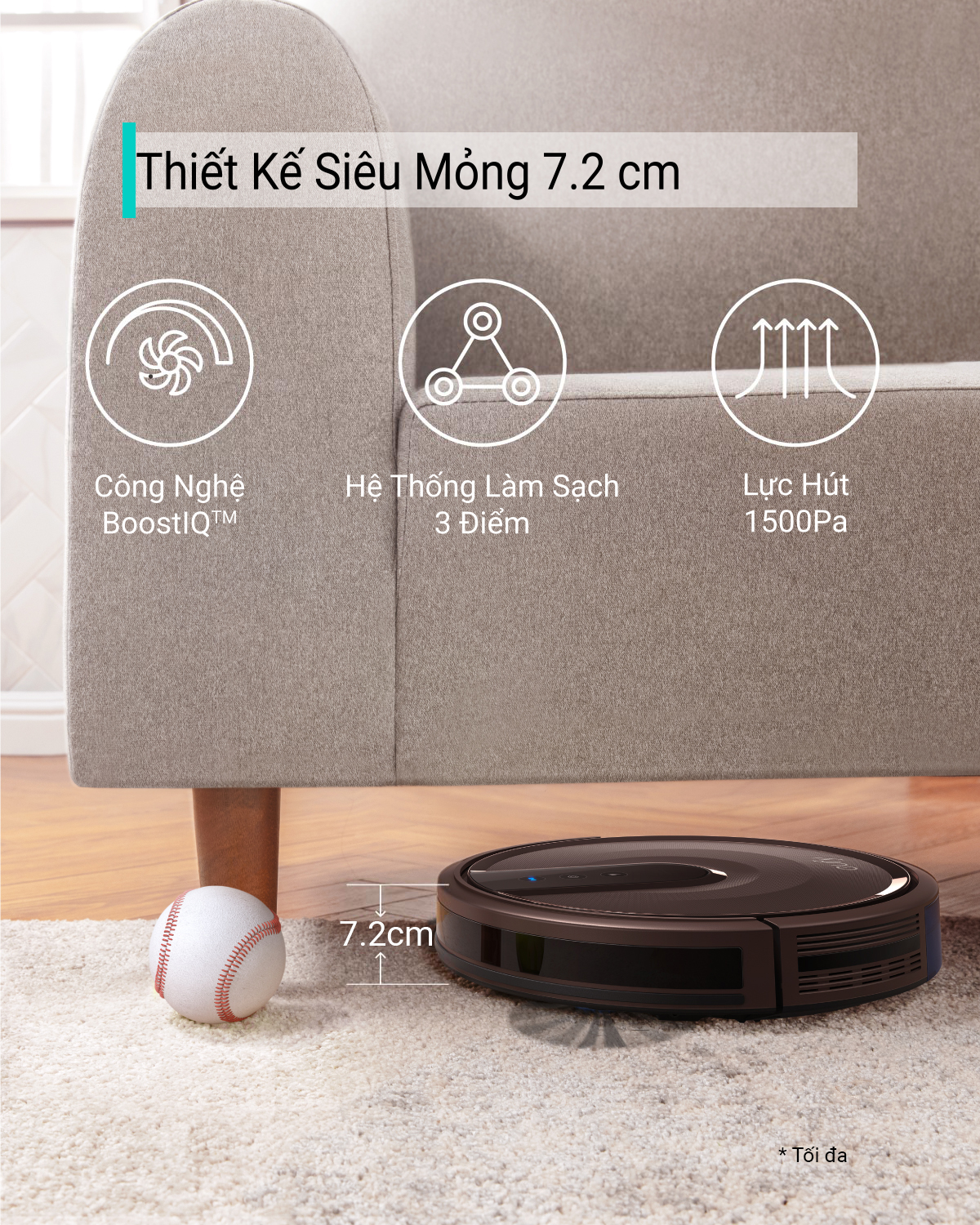 [Trả góp 0%]Máy Hút Bụi Eufy RoboVac 15T (by Anker) - T2115