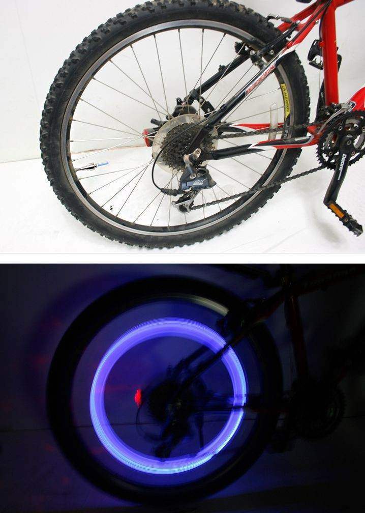 Bộ 2 đèn LED gắn van bánh xe đạp, xe máy,oto