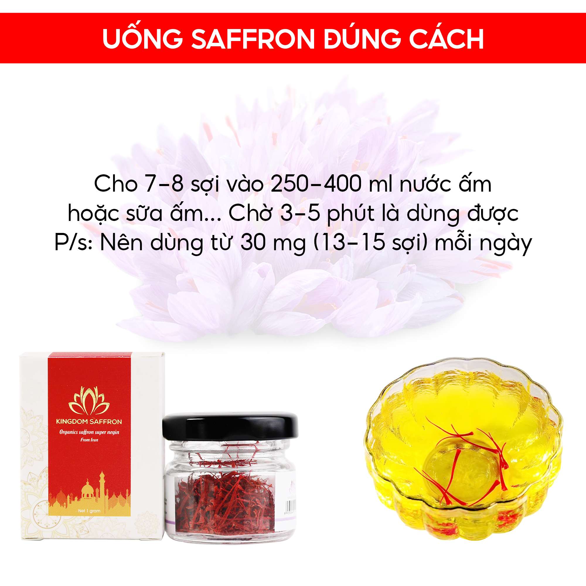 Saffron Kingdom Herb Iranian saffron sample box 0.1 grams