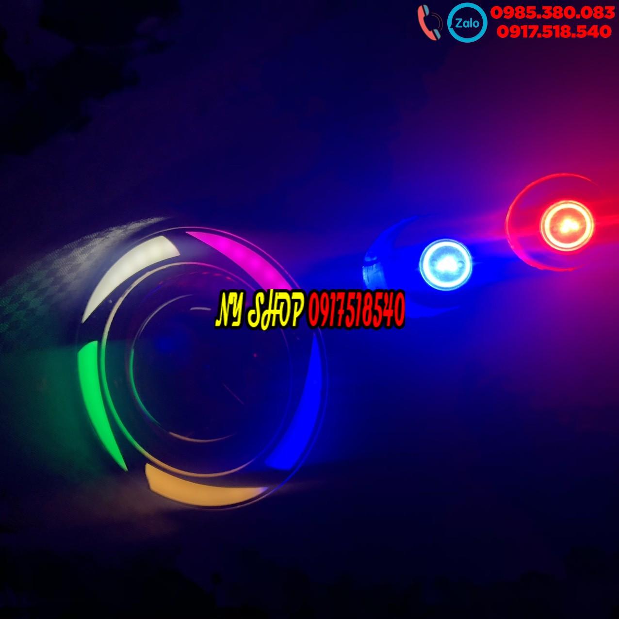 BỘ ĐÈN MẮT CÚ 7 MÀU - WINNER 150 (1 BỘ GỒM KHUÔN + 2 BÓNG U7 + 4 LED CÚC ÁO)