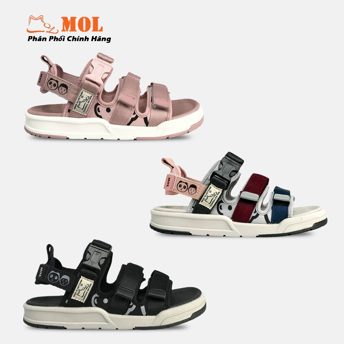Giày Sandal HIệu MOL Chính Hãng MS1801 Đi Học