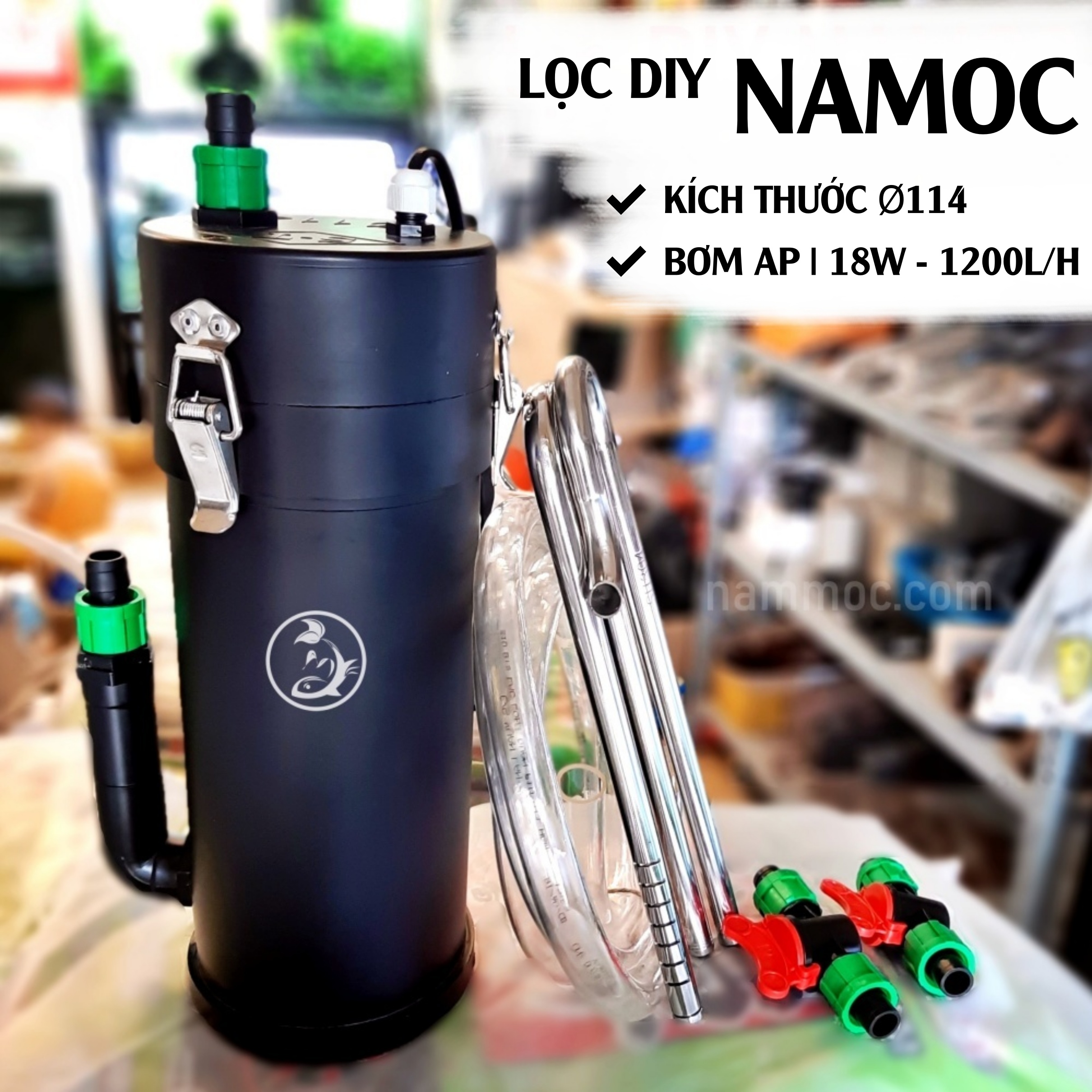 Lọc diy namoc fi114 - lọc thùng chế cực chất cho bể cá thuỷ sinh