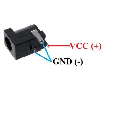 Đầu Cắm Nguồn DC cái 5.5*2.1mm ( Jack nguồn DC-005 - chân hàn )