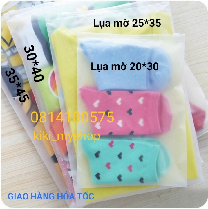 ( 1 CÁI ) Túi zip  khoá kéo lụa mờ 30*40 đựng quần áo, giày dép