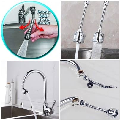 Vòi Nối Tăng Áp Cho Bồn Rửa Chén Tubor Flex 360, vòi nước tăng áp, vòi tubor, vòi nước xoay 360 độ