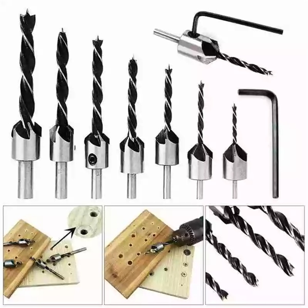 Bộ 7 mũi khoan âm vít gỗ - mũi khoan doa lỗ