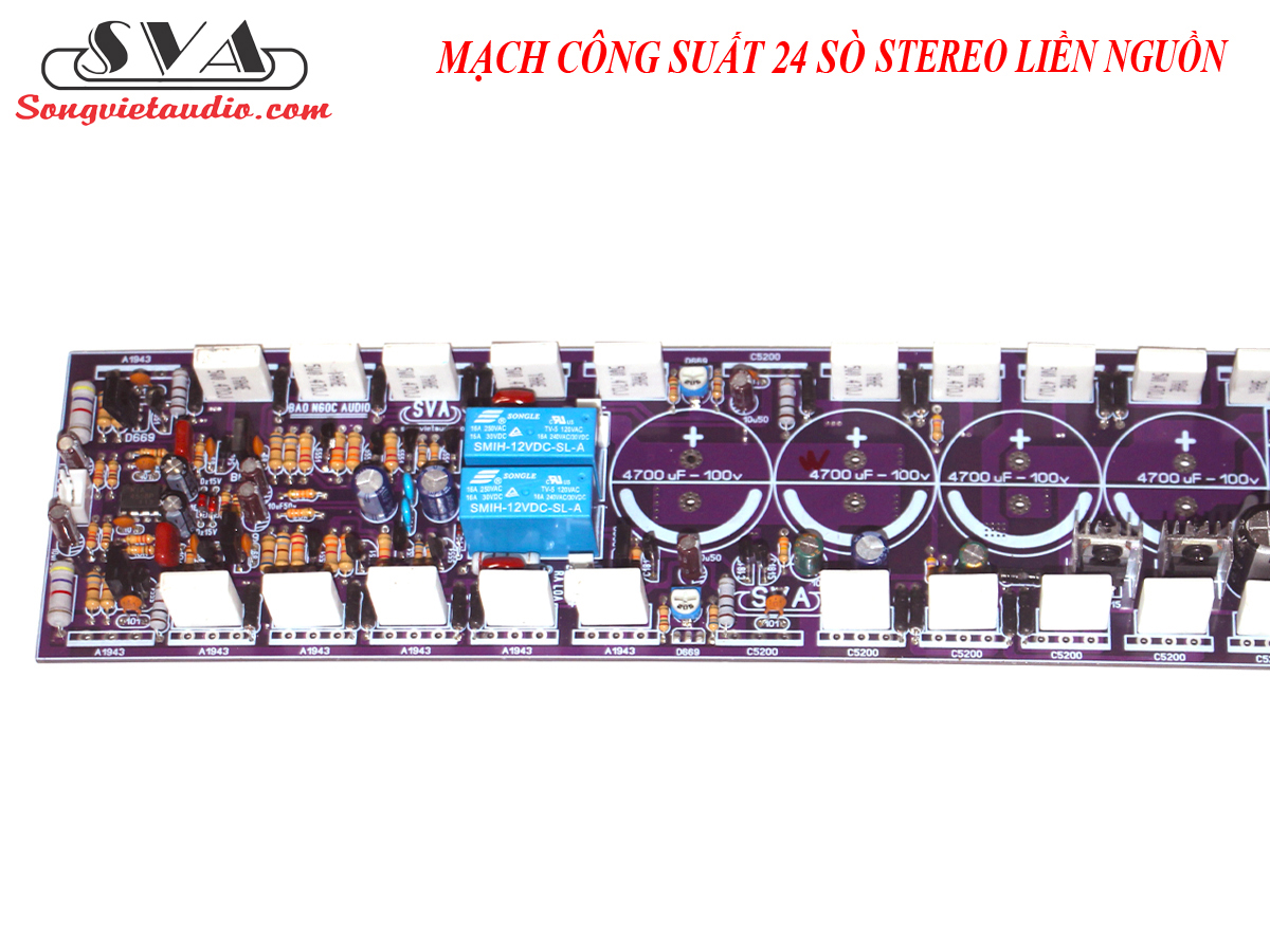 MẠCH CÔNG SUẤT 24 SÒ LIỀN NGUỒN 2 KÊNH - 1 MẠCH
