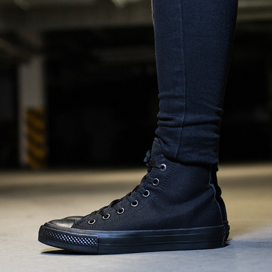 [HCM]Giày Sneaker Cổ Cao CKII Nữ Màu Full Đen