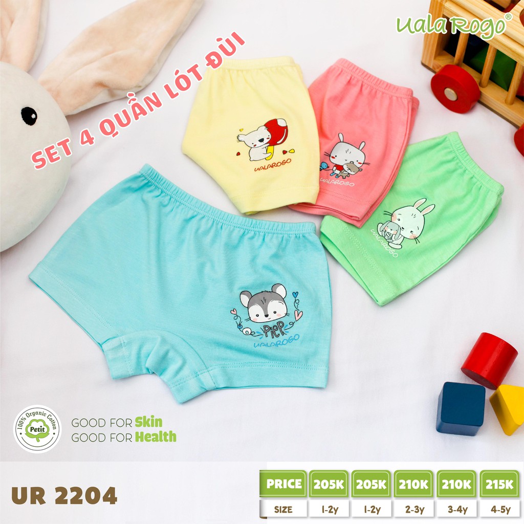 Set 4 quần chíp đùi cho bé gái UR 2204