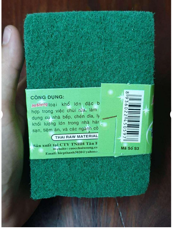 Miếng rửa chén cước xanh chà xoong nồi