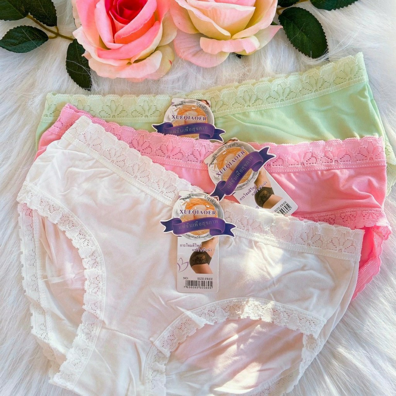 Set 10 quần lót cotton tăm thái lan viền ren , quần lót giá rẻ chất mịn đẹp co giãn 4 chiều thoải mái hoạt động cả ngày
