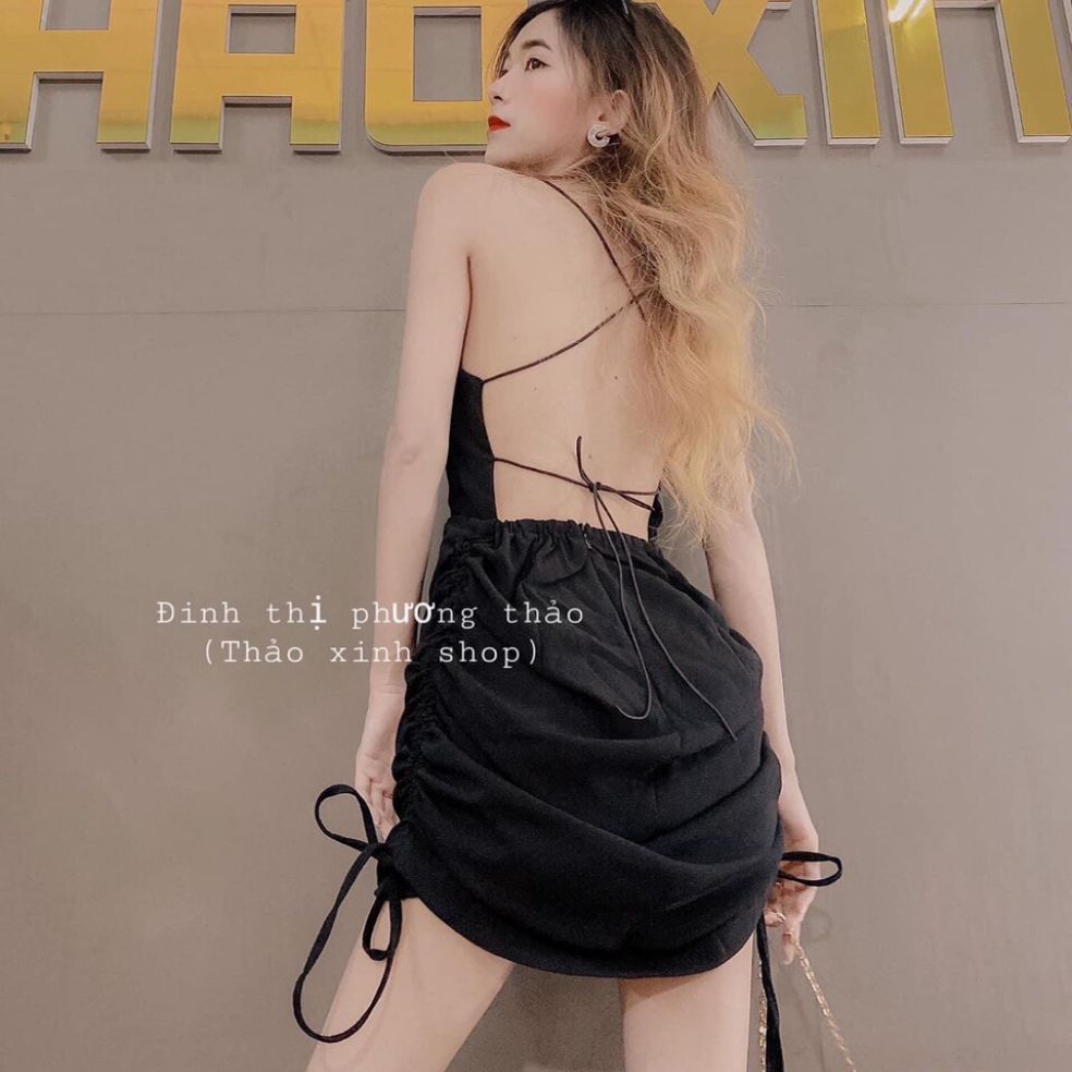 [HCM]Đầm đan chéo dây hở lưng quyến rũ
