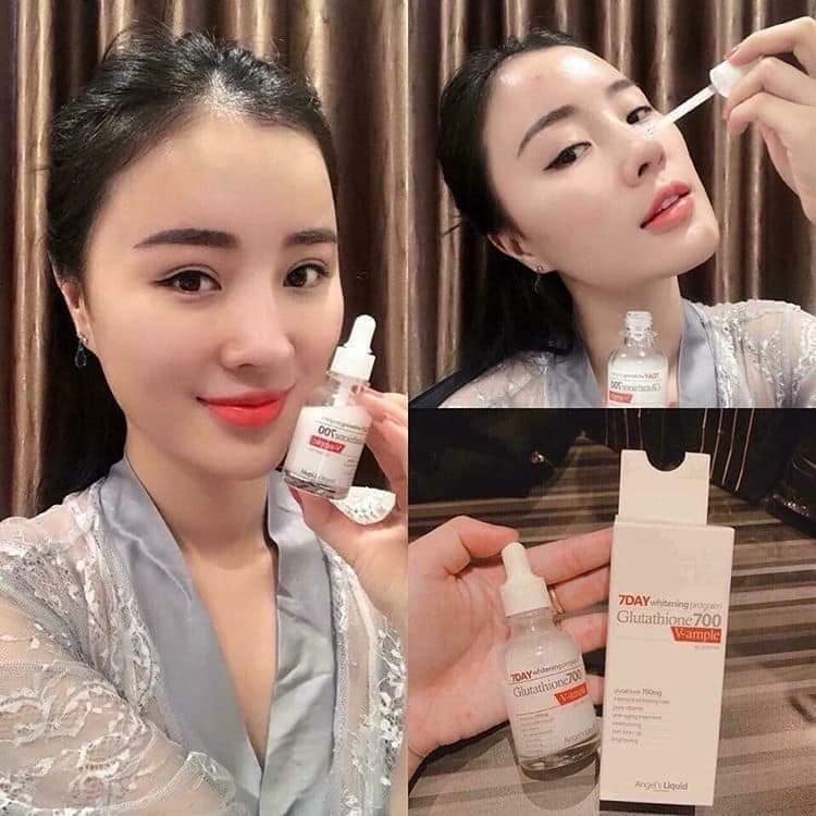 [HCM][Lấy mã giảm thêm 30%] Huyết thanh trắng da 7day Whitening Program Glutathione 700 V-ample