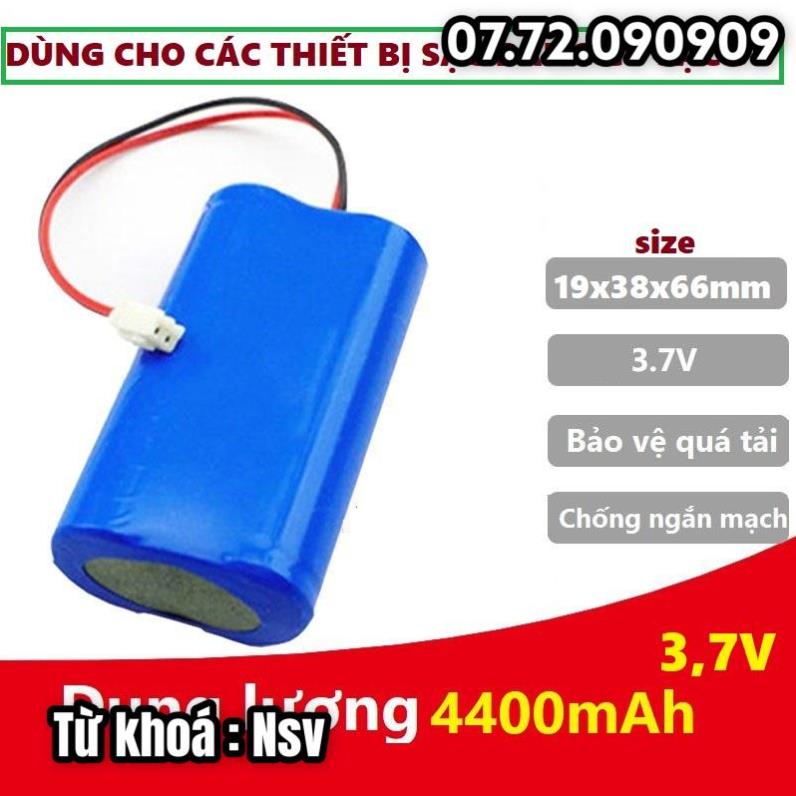 Nsv Pin sạc cho loa trợ giảng, loa bluetooth dung lượng 4400mAh, điện áp 3,7V