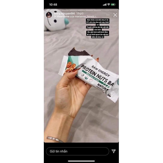 Protein Nuts Bar 50g(Thanh dinh dưỡng siêu hạt phủ sô cô la)