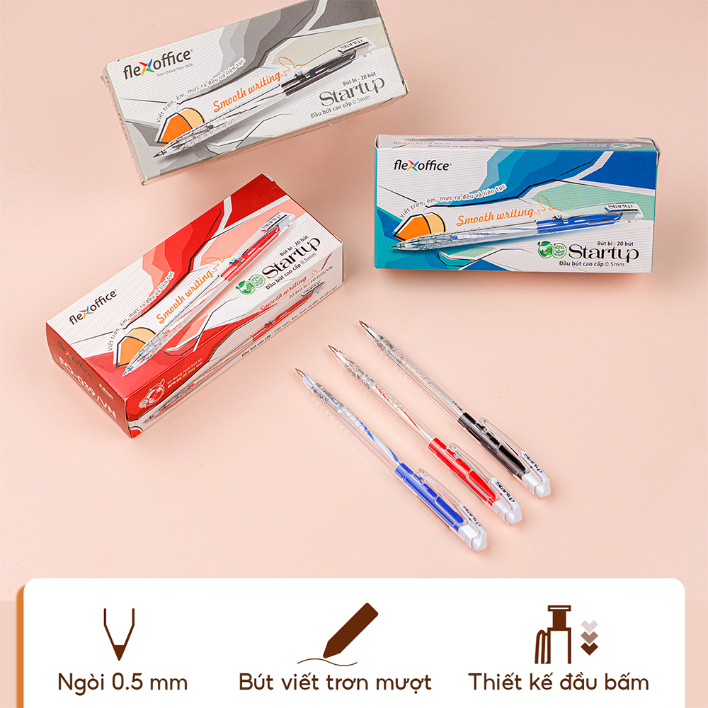 Combo 20 bút bi Flexoffice FO-039 (1hôp)