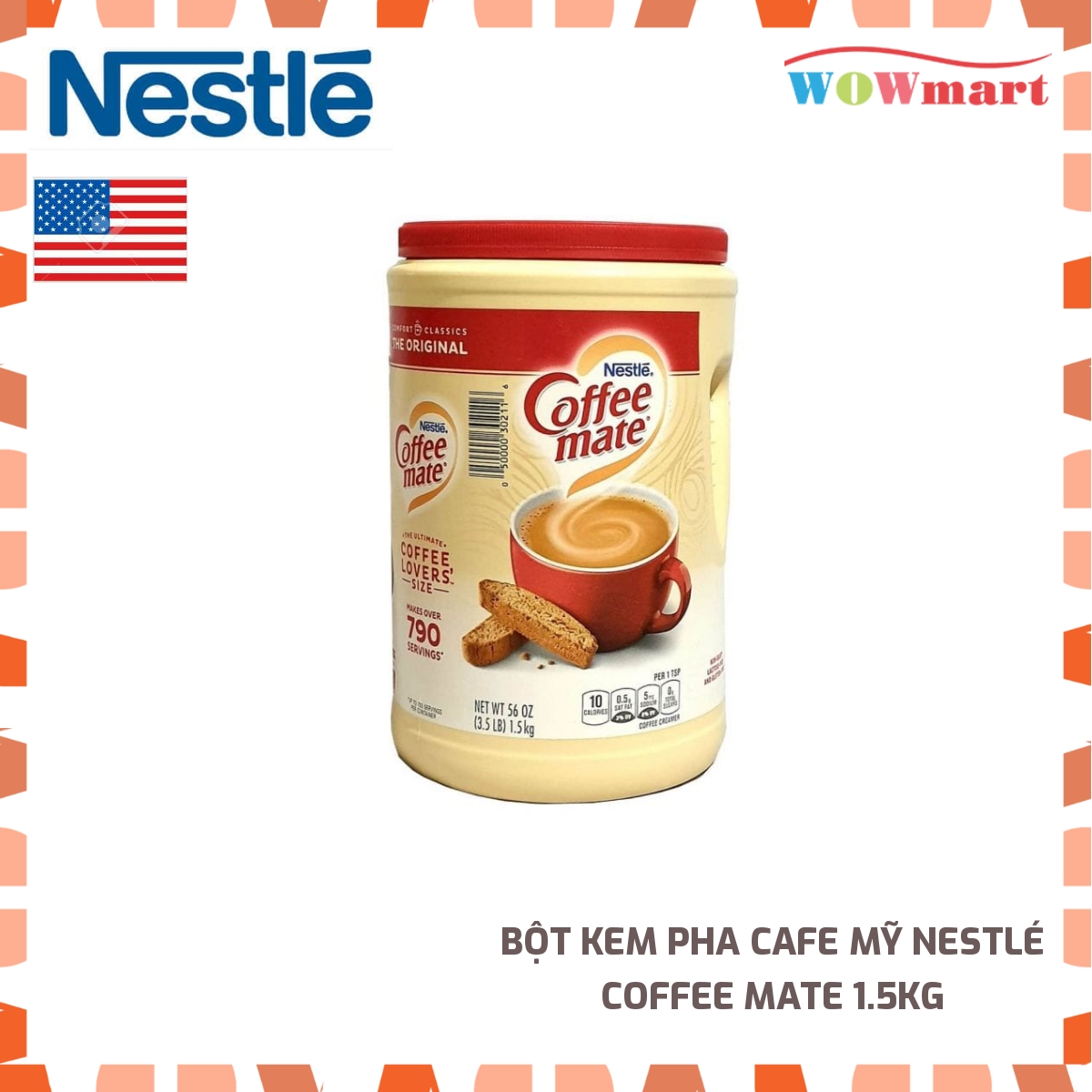 Bột kem pha cafe Mỹ Nestlé Coffee Mate 1.5kg