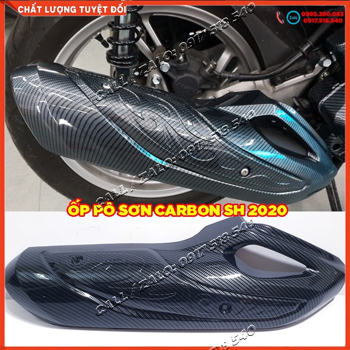 Ốp pô Vân Carbon lắp chuẩn như Zin Cho Honda SH 125i / 150i / 160i – các đời SH 2020 - Sh 2024 Hàng Cao Cấp