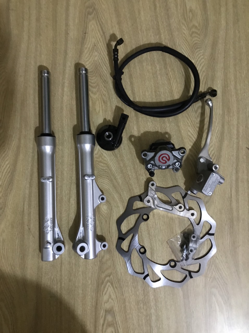 COMBO PHUỘC ZIN HEO BREMBO KIỂU ĐĨA THẮNG WAVE 110