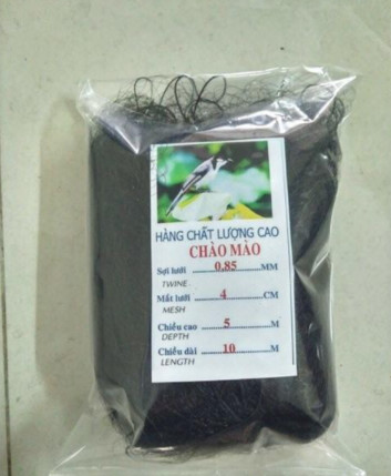 Lưới Bẫy Chim Chào Mào, Chòe, Mi, Khứu, Sáo,Cu gáy dài 10M-15M-20M-25M-30M-50M Tàng Hình, Sợi Cước Đen Chống Sự Phát Triển của Chim Hiệu Quả