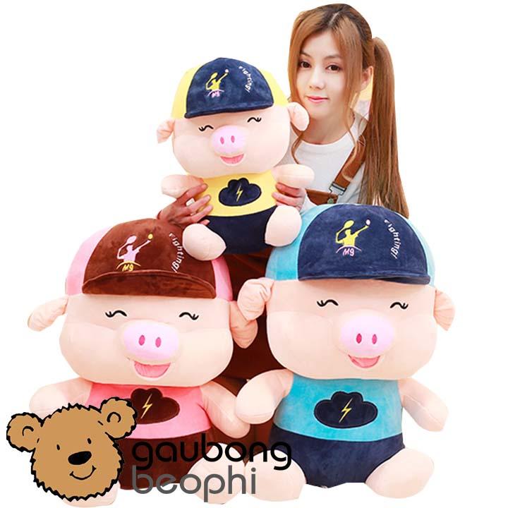 [HOT 2019 ] HEO BÔNG NGỒI ĐỘI NÓN SIZE 40CM - GẤU BÔNG [ GIAO MẪU NGẪU NHIÊN ]