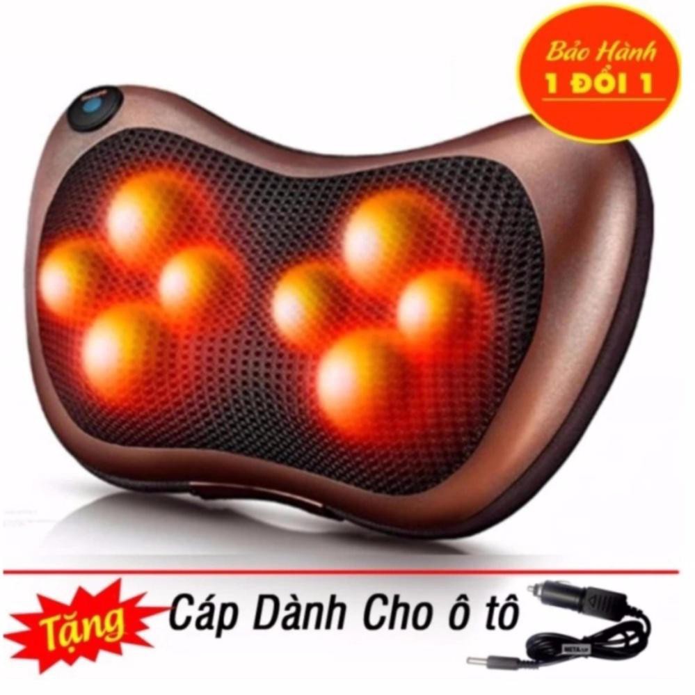 Gối massage hồng ngoại 8 bi
