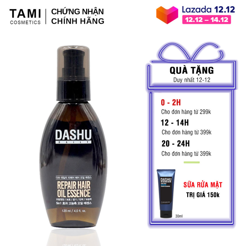 Dầu dưỡng tóc DASHU daily repair hair oil essence Phục hồi tóc hư tổn vào nếp bóng mượt serum dưỡng tóc 120ml TM-DT01
