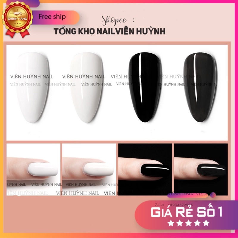 Sơn gel trắng đen  nước sơn móng gel làm nail