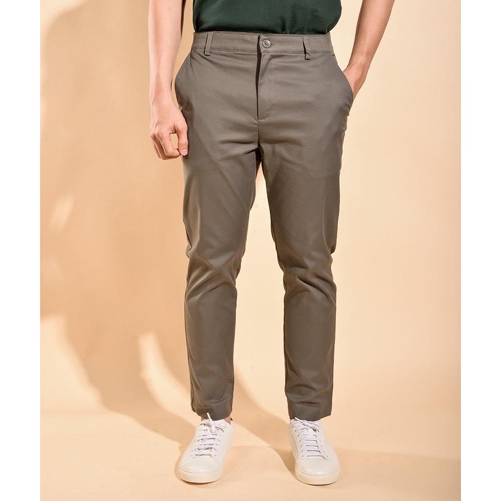 ROUTINE Quần kaki nam cotton co giãn 10F19PCA005 Castor gray