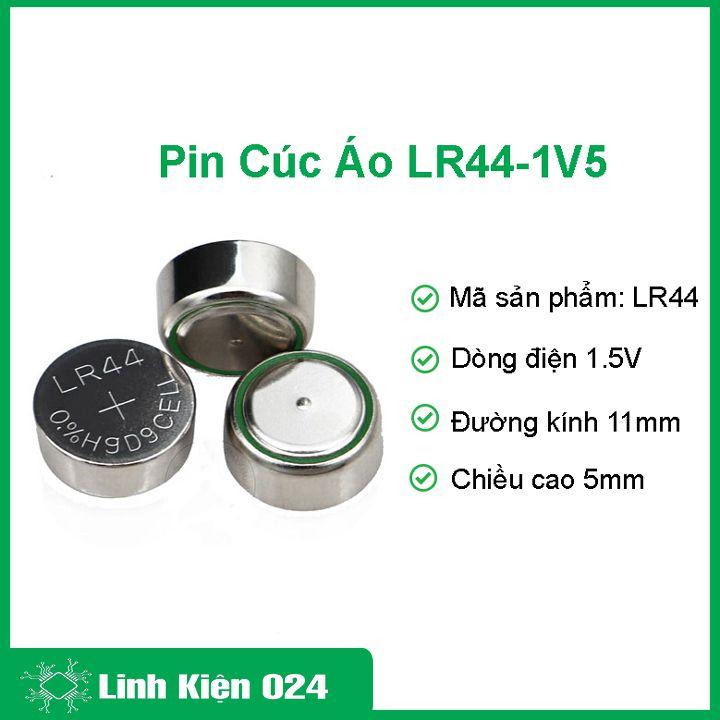 Combo 10 viên pin cúc áo LR44-1V5